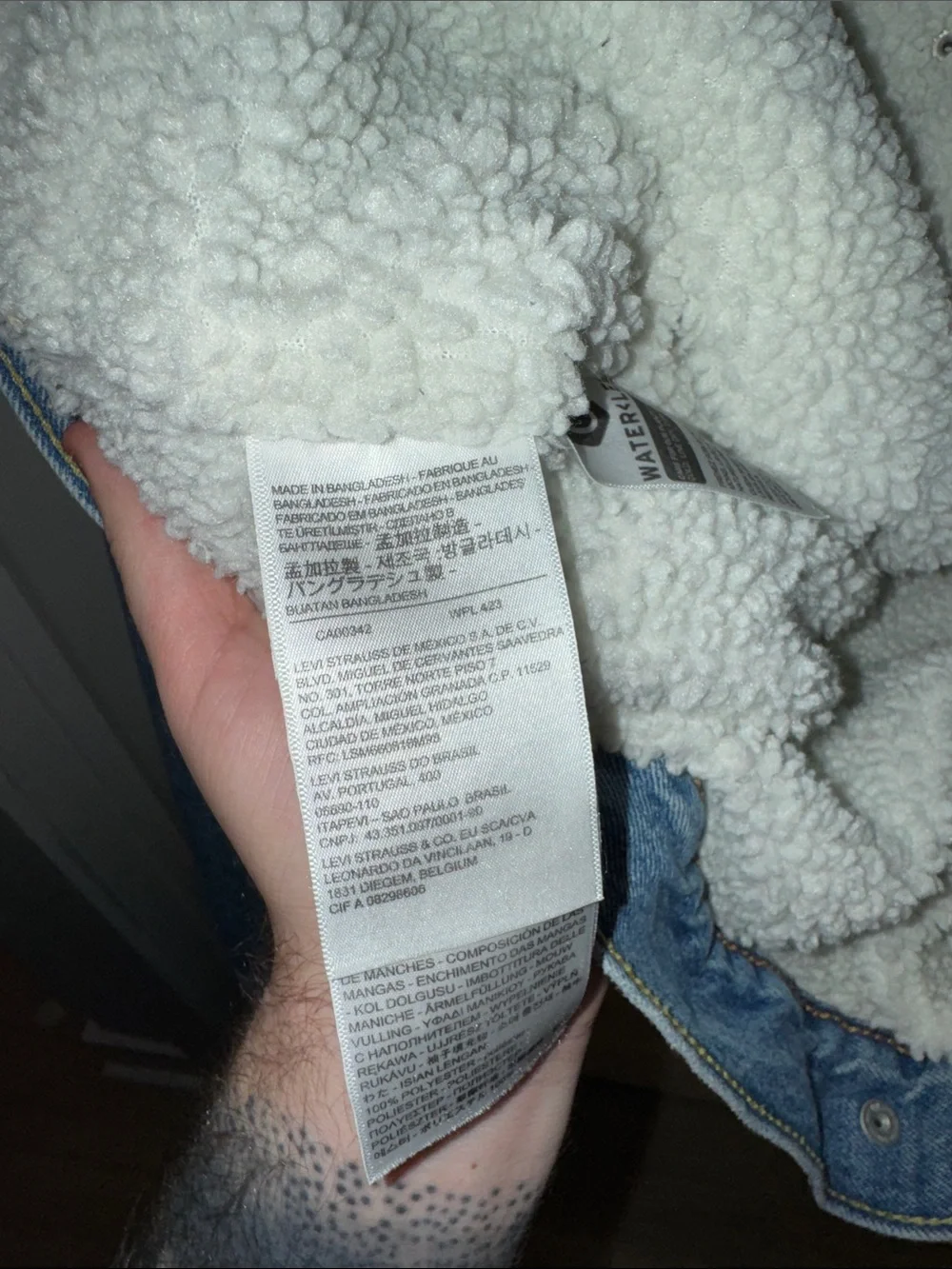 Levi's Light Blue Denim Sherpa Collar Jacket - Picture 5 of 7